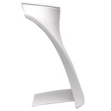 White Leatherette Fold-able Jewelry Necklace Display Stand, 8-1/4